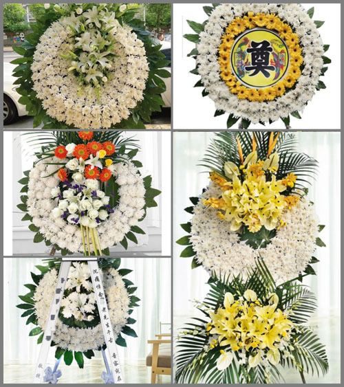 山东菏泽牡丹区黄堽镇王庄村花圈速递